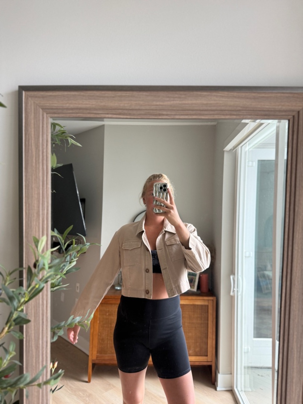 BCBG Beige Cropped Jacket